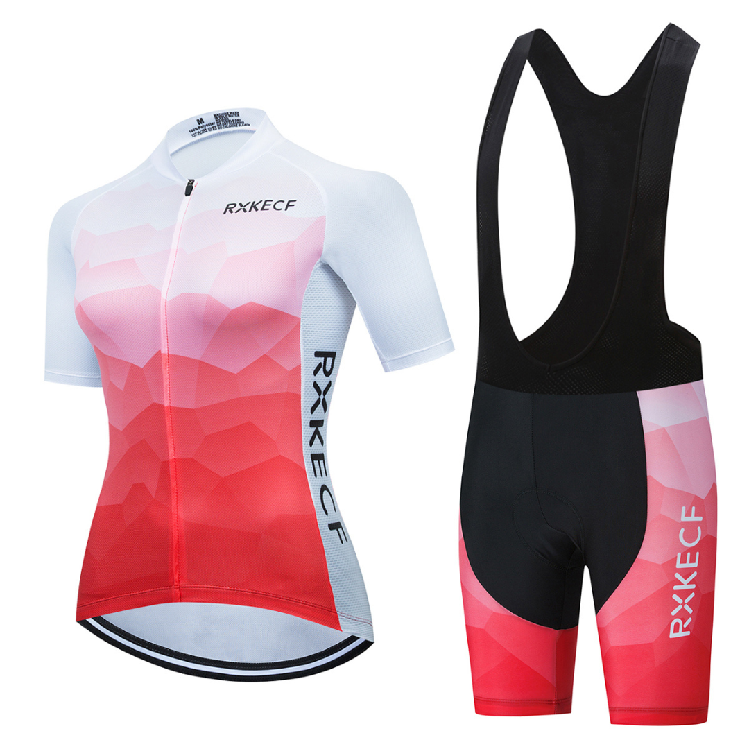 RXKECF PRO Dames Wielerkleding-Set lang