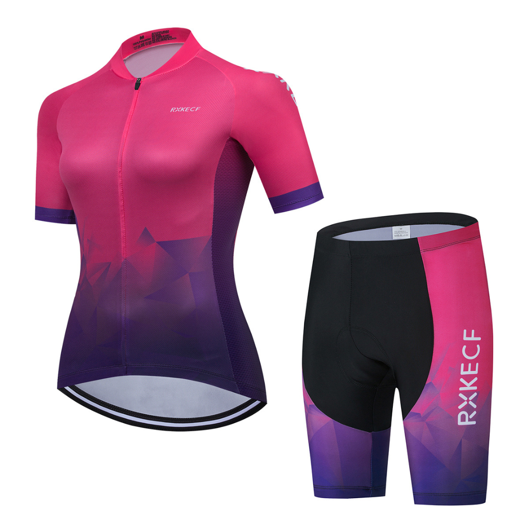 RXKECF PRO Dames Wielerkleding-Set kort