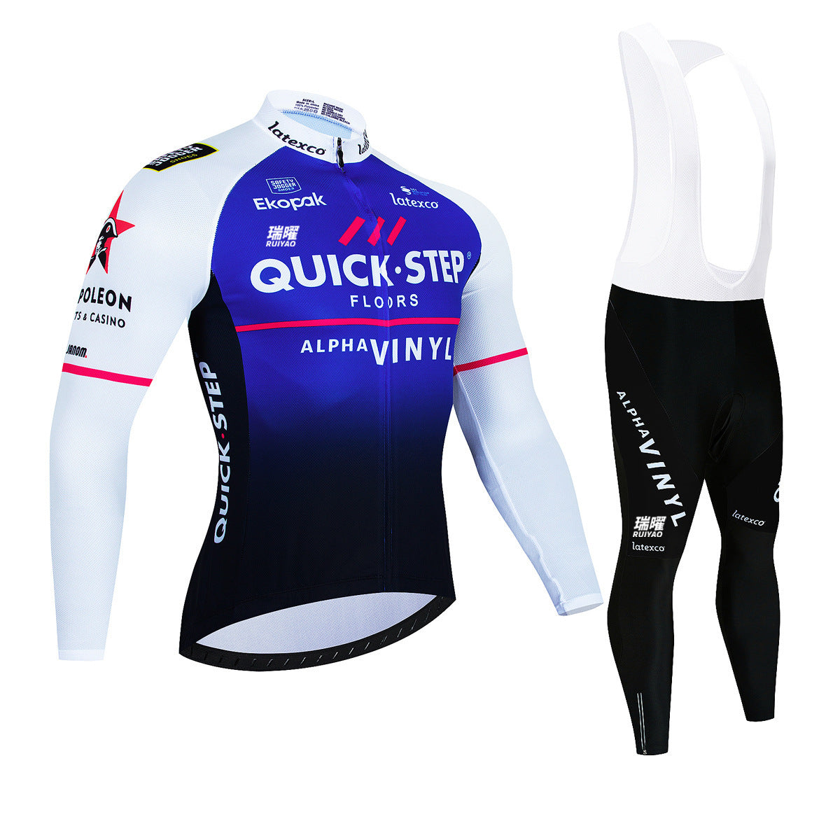 Quick Step - Pro Cycling Kit met lange mouwen