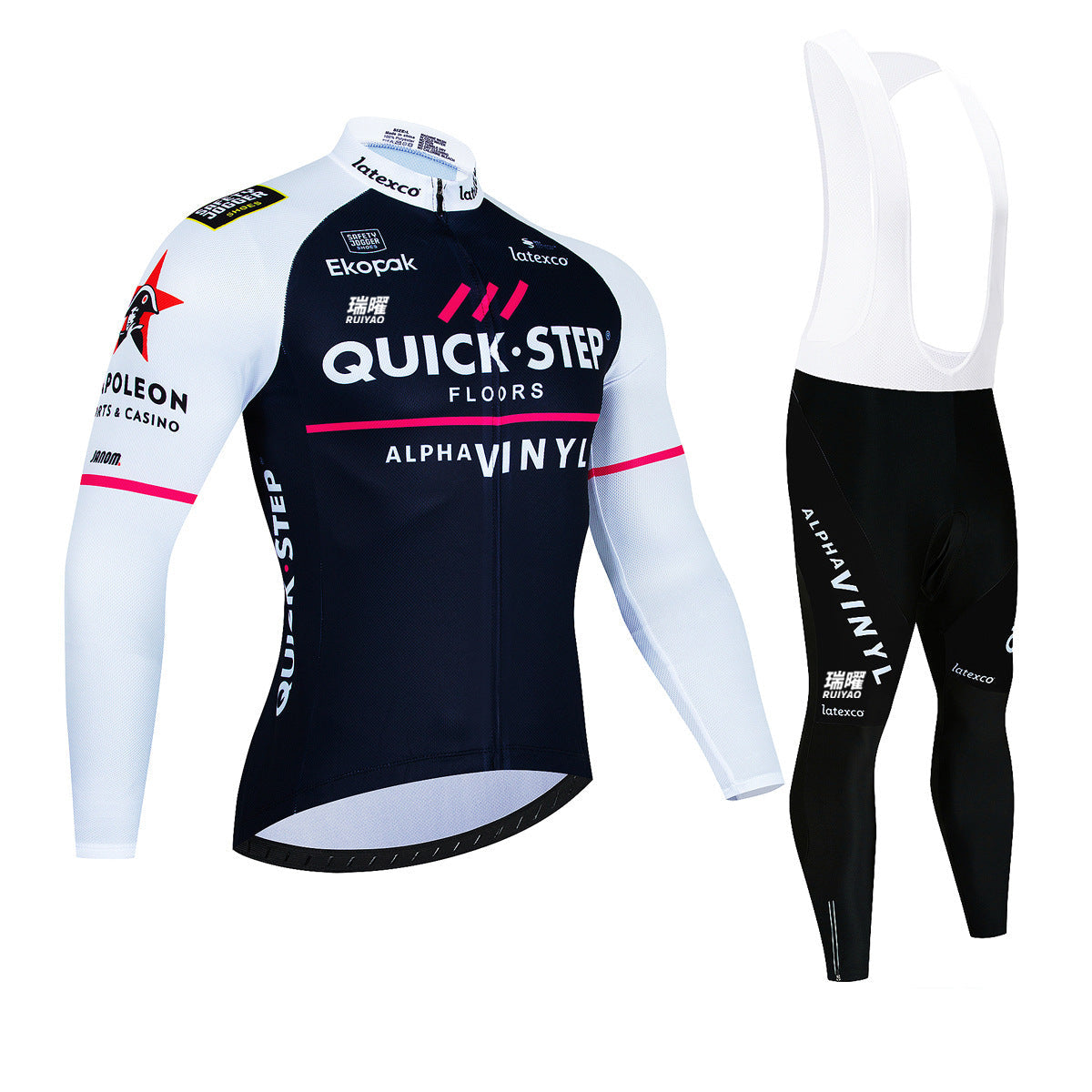 Quick Step - Pro Cycling Kit met lange mouwen