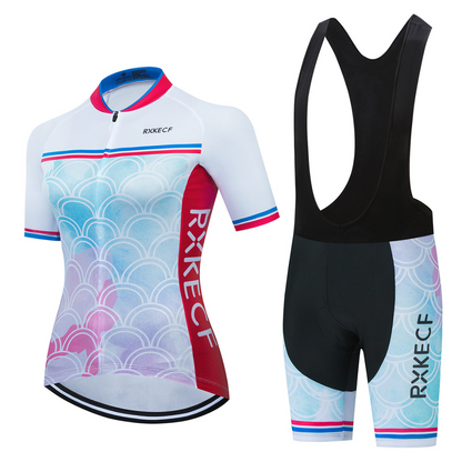 RXKECF PRO Dames Wielerkleding-Set lang