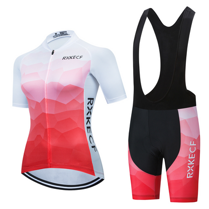 RXKECF PRO Dames Wielerkleding-Set lang