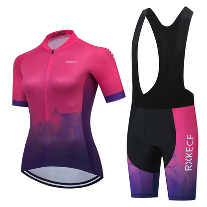RXKECF PRO Dames Wielerkleding-Set lang