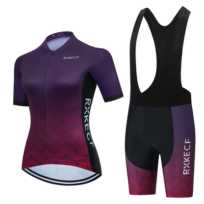 RXKECF PRO Dames Wielerkleding-Set lang
